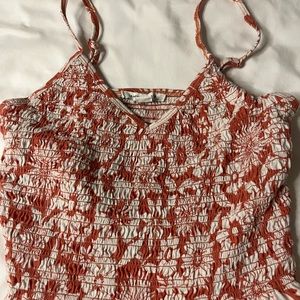 American Eagle ruched floral cami